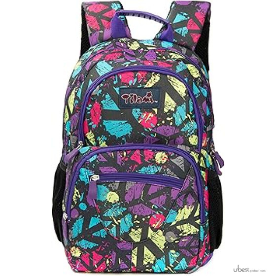 NEW TILAMI 14 Inch kid Toddler Backpack Boys Girls School Bag Kindergarten Elementary Cute Backpacks, Patchwork